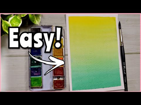 HOW TO BLEND WATERCOLOR EASILY  how to use watercolor  watercolor blending tutorial