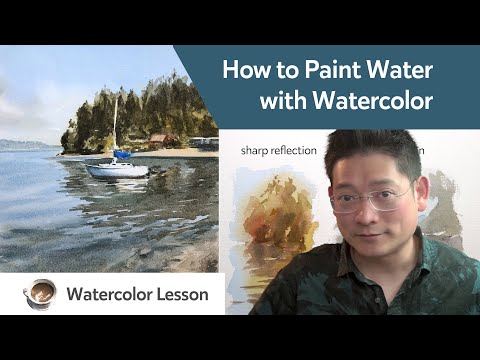 How to paint water with watercolor  tips and demo