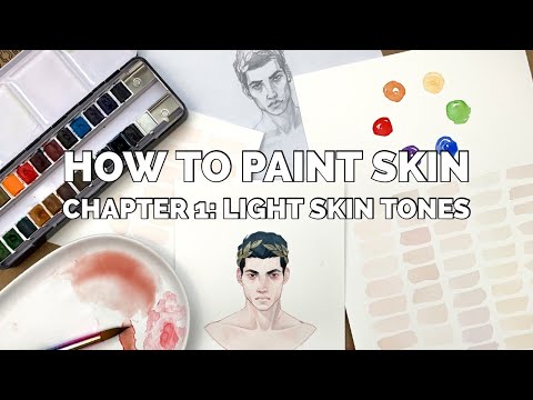 How To Mix amp Paint Skin Tone With Watercolors Chapter 1  A Light Skin Tone