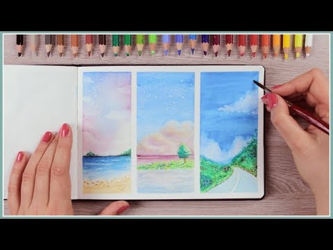 How to Paint with Watercolor Pencils  Painting Ideas for Beginners  Art Journal Thursday Ep 40