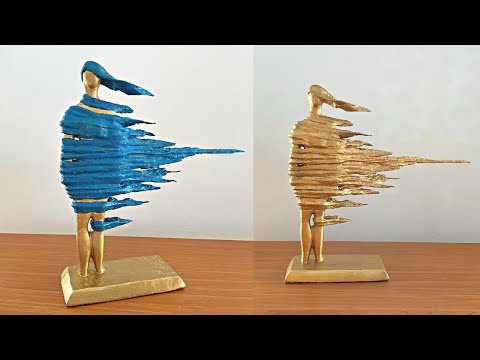 How make Modern Abstract Sculpture  DIY Bronze girl Statue