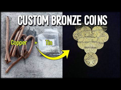 Casting DevilForge Custom BRONZE Coins  How To Make Bronze At Home