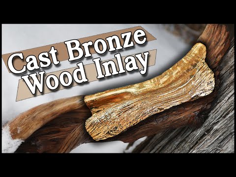 Wood Inlay  Foundry  Cast Bronze Inlay in Juniper Branch