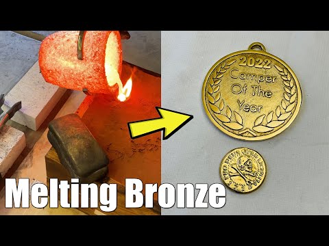 Commissioned Custom Medal Casting amp Double Sided Coin  Melting Bronze At Home