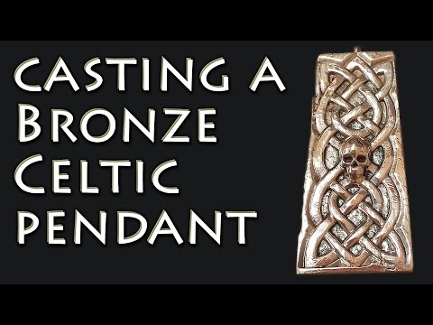 Casting a bronze Celtic pendant  resin to metal casting at home with VOGMAN