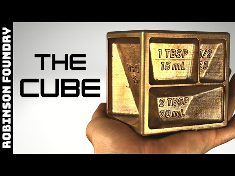 Making a Measuring Cube  EXTREME MEASURES  bronze metal casting at home  3d Printing Lost PLA
