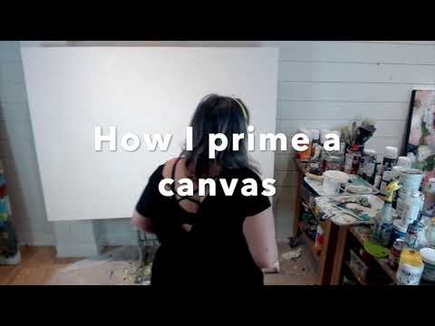 How I prime a Canvas with Gesso  with Abstract Artist  Lori Mirabelli