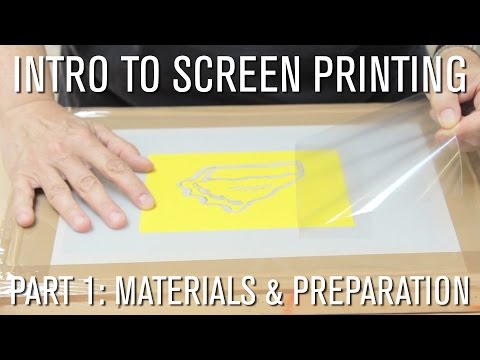 How To Intro to Screen Printing  Part 1 Materials amp Preparation