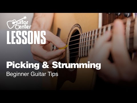 How to Use a Guitar Pick and Basic Strumming Patterns  Beginner Guitar Tips