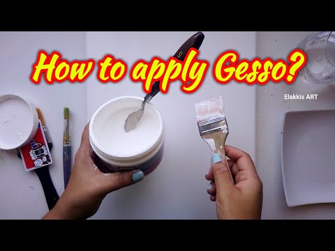 How to apply Gesso I First Voice Over I Gesso on Canvas I Elakkis ART