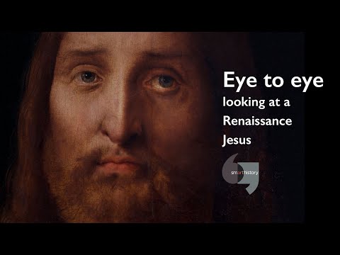 Eye to eye looking at a Renaissance Jesus