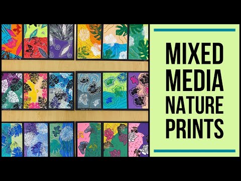 Mixed Media Nature Prints Art Lesson