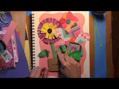 Mixed Media Collage Flowers Art Lesson for Kids