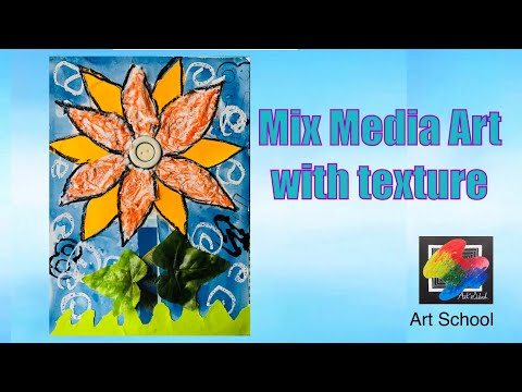 How to do a mix media art  Lesson 13   By Art School