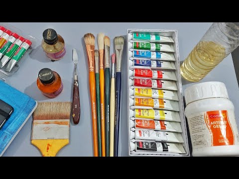 Oil painting material you need Oil painting tutorial Ep2