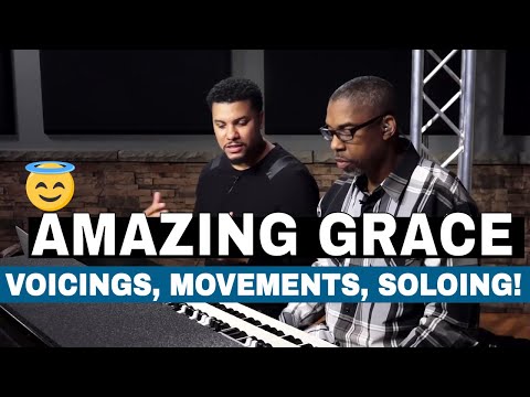 How To Play Gospel Music On Organ  Amazing Grace Organ Lesson  Gospel Organ Chords