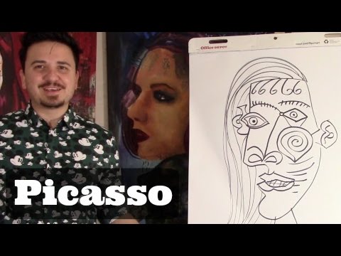 Drawing Like Pablo Picasso  Cubism Art Lesson  Picasso Step by Step