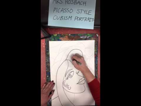 Picasso style cubism portraits