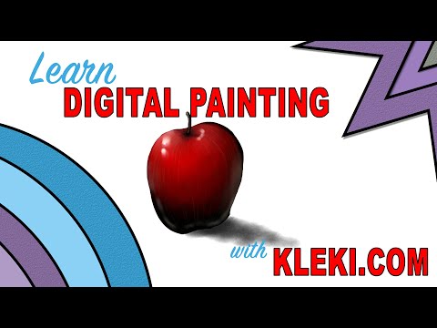 Intro To Kleki  Painting a 3D Apple  High School level