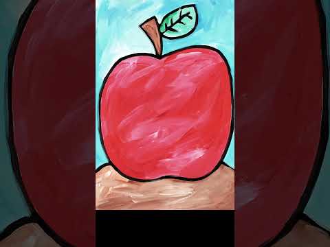 How to Draw and Paint a BIG APPLE for Beginners shorts