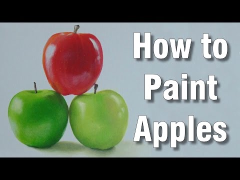 how to paint apples in acrylic time lapse painting tutorial