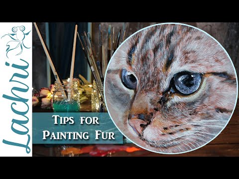 Acrylic Painting Tips   Painting Cat Fur  Lachri