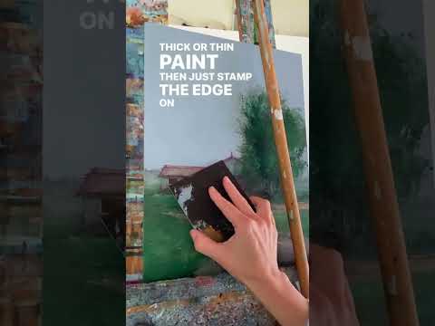 Easy STRAIGHT line hack for oil or acrylic painters shorts