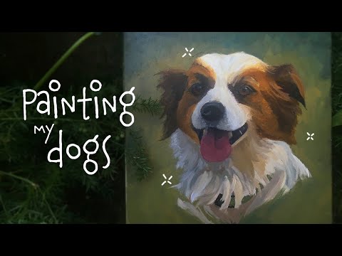 How I Painted My Dogs  Acrylics amp Oils