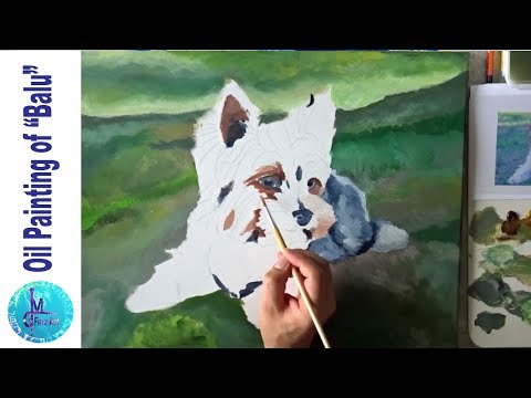 Acrylic and Oil Painting of quotBaluquot  Speed painting  animal pet painting