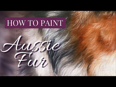 How to Paint AUSTRALIAN SHEPHERD FUR with Oil Paint or Acrylic Paint