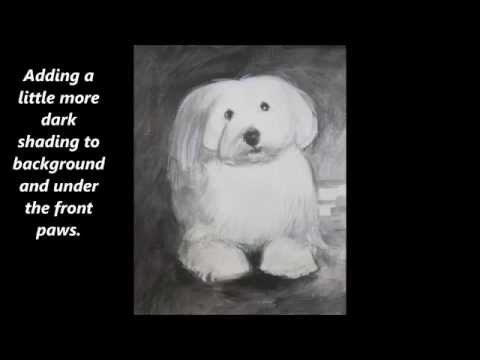 How to paint dog portrait in acrylic and oil