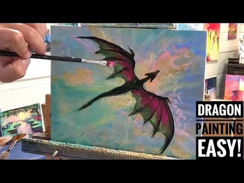  DRAGON PAINTING  STEP BY STEP ACRYLIC TUTORIAL