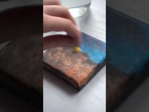 Cosmic cliffs in carina nebula  galaxy acrylic painting on mini canvas  art youtubeshorts