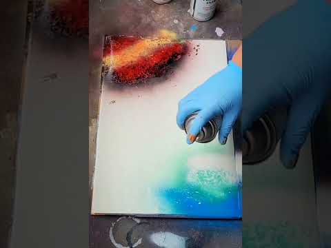 Quick galaxy spray paint art shorts space art