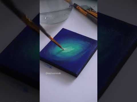 Galaxy Acrylic Painting for Beginners  Mini Canvas Painting Ideas shorts art painting