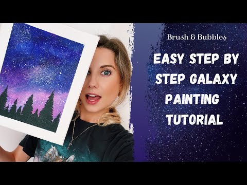 Super Easy Galaxy Painting Tutorial 15 Minutes