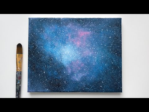 Easy Acrylic Painting for Beginners Galaxy  Galaxy Painting Tutorial Easy