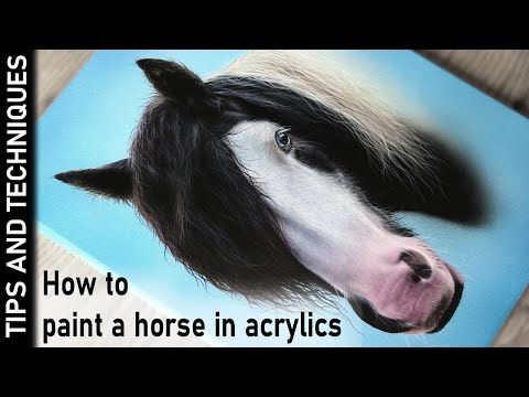 HOW TO PAINT A HORSE IN ACRYLICS  ACRYLIC PAINTING TIPS