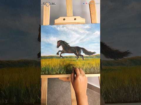 Running Horse  Acrylic Painting  shorts horse runninghorse vastu acrylic painting