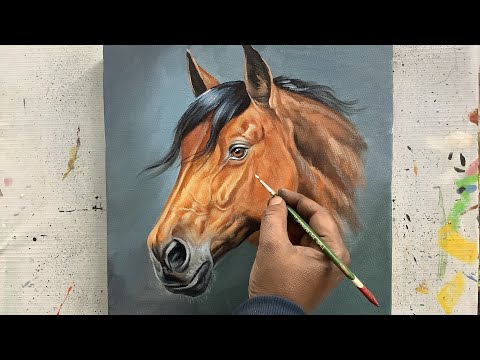 Easy Horse Acrylic Painting  Step By Step Tutorial  ARTOHOLIC