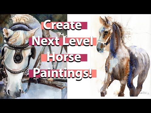 HOW DO YOU PAINT A HORSE  Beginners Watercolor Acrylic Oil  or any medium Art Painting Tutorial