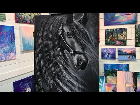 How To Paint A HORSE  EASY STEP BY STEP  ACRYLIC TUTORIAL