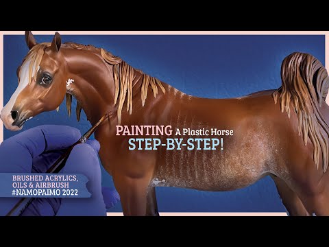 How I Painted a Breyer Model Horse to Chestnut Rabicano in Acrylics Oils amp Airbrush for NaMoPaiMo
