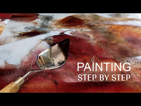 Easy Abstract Acrylic Painting  Step by Step Acrylic Painting  Abstract 27