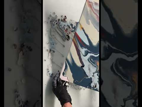 Acrylic pouring abstract painting for beginners Easy abstract painting in acrylic pouring