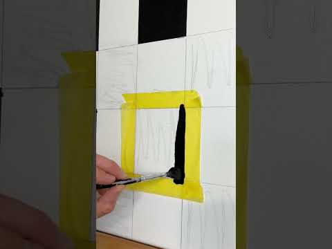 Acrylic Abstract Painting   Geometric Shapes