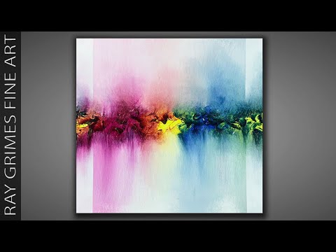 Simple Blending Techniques for Abstract Painting  Step by Step Acrylics  Abstract Painting 458