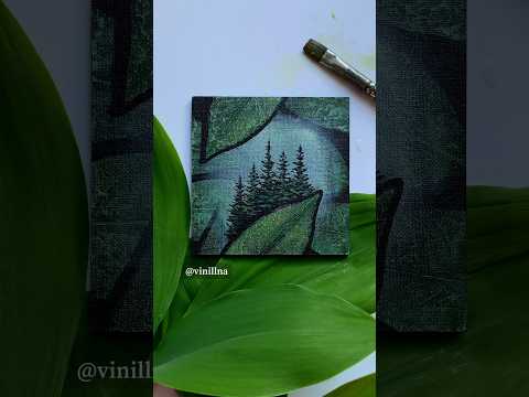 Forest painting  Trees painting  Leaf painting  Landscape painting
