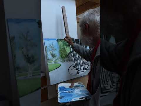 Process Realistic Oil Painting Landscape