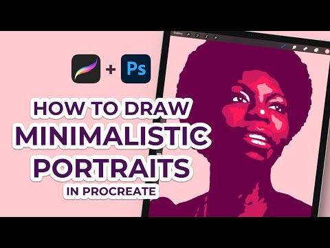 How To Draw Minimalistic Portraits Using Procreate amp Photoshop 30 Sec Speed Tutorial Shorts